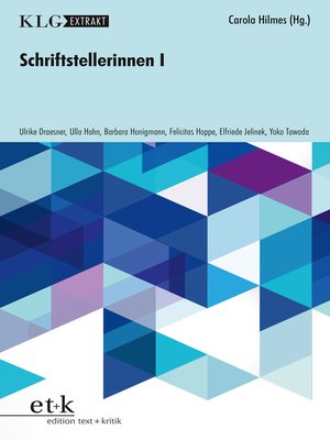 cover image of KLG Extrakt--Schriftstellerinnen I
